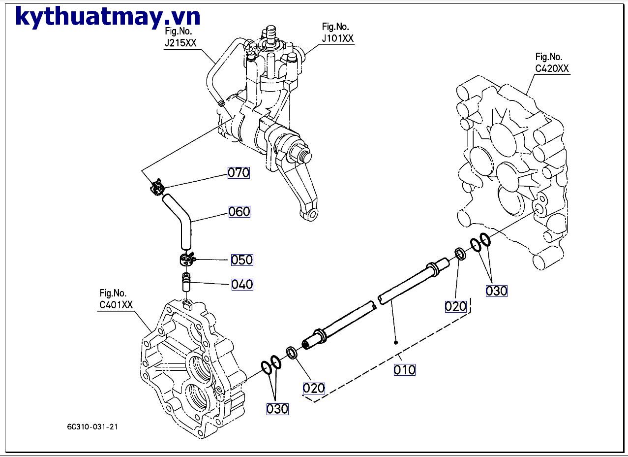 ống dẫn dầu thủy lực ( trước, giữa)